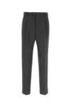 Gucci Wool Blend Twill Bush Trousers In Grey