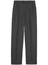 Gucci Dark Grey Wool Blend Pant In Gray