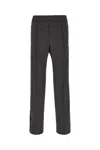 Gucci Trousers With Elastic Waistband And Side Stripe In Dk Grey Navy