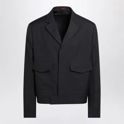 GUCCI GUCCI DARK JACKET IN GABARDINE