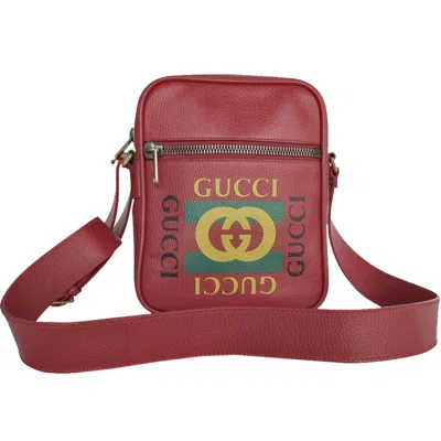 Pre-owned Gucci Dark Red Leather Shoulder Bag ()