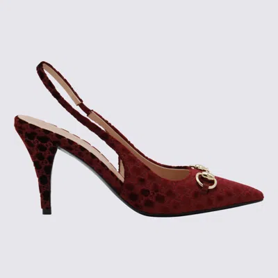 Gucci Dark Red Pumps In Burgundy