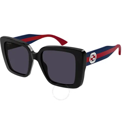Gucci Dark Violet Butterfly Ladies Sunglasses Gg1861s 004 53 In Havana
