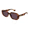 Gucci Dark Violet Geometric Ladies Sunglasses Gg1535s 005 54