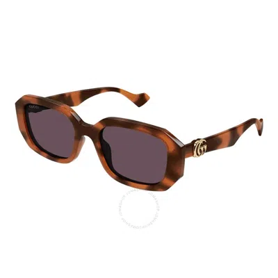 Gucci Dark Violet Geometric Ladies Sunglasses Gg1535s 005 54