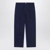 Gucci Dark Blue Washed Denim Trousers Men In Blue