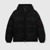 Gucci Down Jacket With Hood And Elastic Cuffs In Black