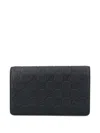 Gucci Debossed-monogram Wallet In Black