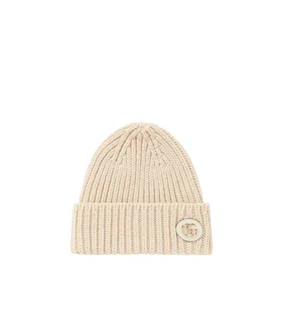 GUCCI RIB KNIT WOOL LAMÉ HAT