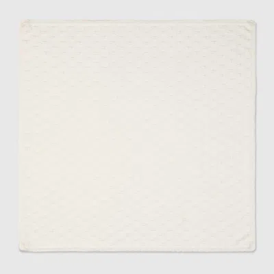 Gucci Babies' Decke Aus Baumwolle Mit Gg In White