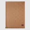Gucci Gg Wool And Silk Jacquard Blanket In Brown