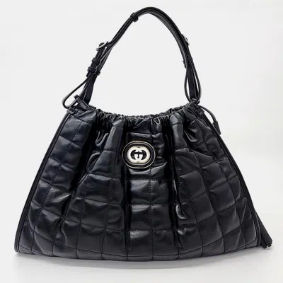 Pre-owned Gucci Deco Medium Tote Handbag (746210) In Black