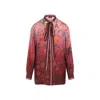 Gucci Silk Floral Shirt In Pink