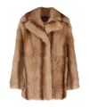 Gucci Oversized Sheepskin Fur In Blue