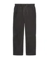 Gucci Delavé Cotton Canvas Pant With Logo In Gray