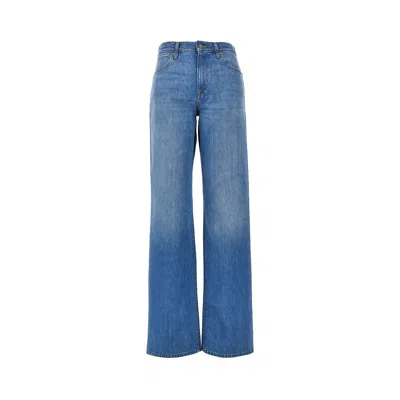 Gucci Délavé Cotton Denim Jeans In Blue