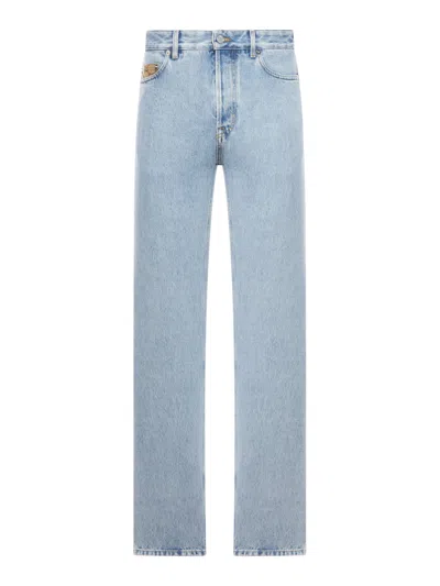Gucci Délavé Denim Trousers With Gg Insert
