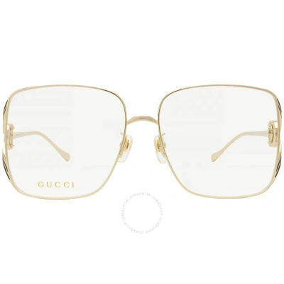 Gucci Demo Butterfly Ladies Eyeglasses Gg1321o 001 60 In Gold