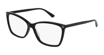 Gucci Demo Cat Eye Ladies Eyeglasses Gg0025o 001 56 In Black