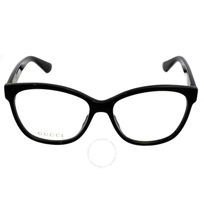 Gucci Demo Cat Eye Ladies Eyeglasses Gg0421o 001 55 In Black