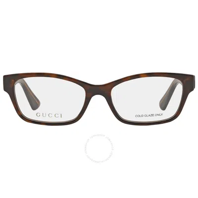 Gucci Demo Cat Eye Ladies Eyeglasses Gg0635o 002 51 In Brown