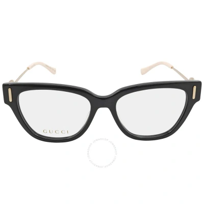 Gucci Demo Cat Eye Ladies Eyeglasses Gg1205o 001 52 In Black / Gold