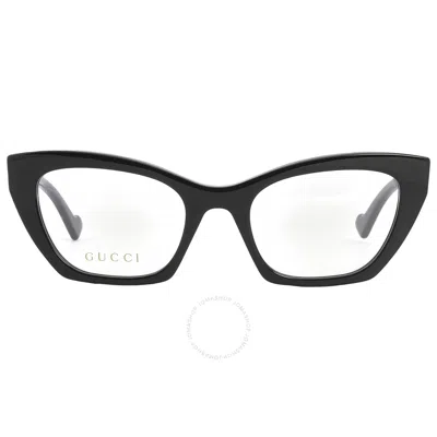 Gucci Demo Cat Eye Ladies Eyeglasses Gg1334o 001 52 In Black
