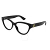 Gucci Demo Cat Eye Ladies Eyeglasses Gg1581o 001 55