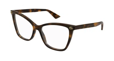 Gucci Demo Cat Eye Ladies Eyeglasses Gg1817o 002 55 In Brown