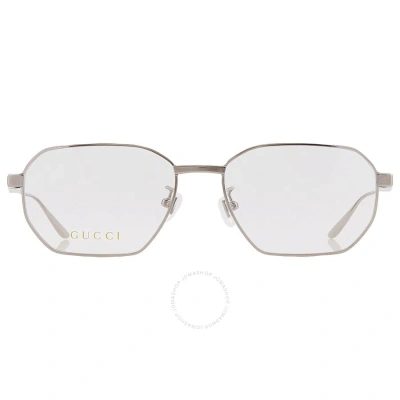 Gucci Demo Geometric Men's Eyeglasses Gg1313o 001 57 In Ruthenium