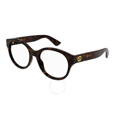 Gucci Demo Oval Ladies Eyeglasses Gg1580o 002 53 In Brown