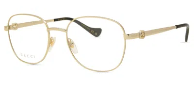 Gucci Demo Oval Ladies Eyeglasses Gg1602o 001 53 In Gold