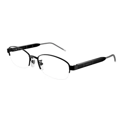 Gucci Demo Oval Ladies Titanium Eyeglasses Gg1742oj 001 53 In Gray