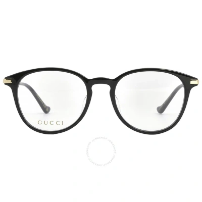 Gucci Demo Phantos Unisex Eyeglasses Gg1466oa 001 51 In Black / Gold