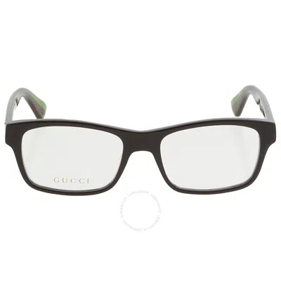 Gucci Demo Rectangular Men's Eyeglasses Gg0006on 002 53 In Black
