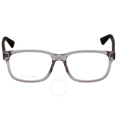 Gucci Demo Rectangular Men's Eyeglasses Gg0011o 007 55 In Gray