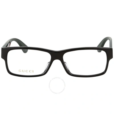 Gucci Demo Rectangular Men's Eyeglasses Gg0344oa 001 56 In Black