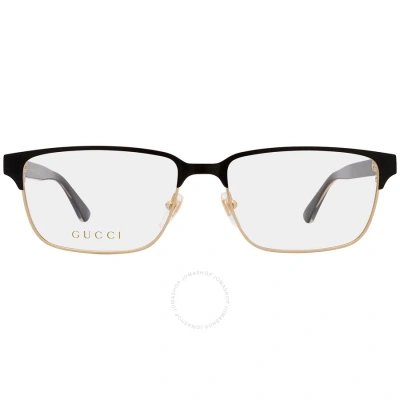 Gucci Demo Rectangular Men's Eyeglasses Gg0383o 004 58 In N/a
