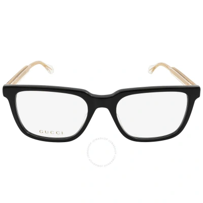 Gucci Demo Rectangular Men's Eyeglasses Gg0560on 005 55 In Black