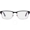 Gucci Demo Rectangular Men's Eyeglasses Gg0750o 001 56 In Black