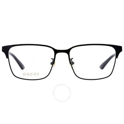 Gucci Demo Rectangular Men's Eyeglasses Gg0756oa 001 56 In N/a