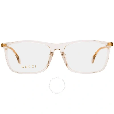 Gucci Demo Rectangular Men's Eyeglasses Gg0758oa 004 56 In N/a