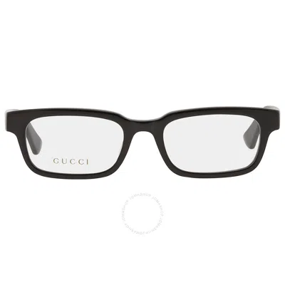 Gucci Demo Rectangular Men's Eyeglasses Gg0928o 007 52 In Black