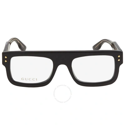 Gucci Demo Rectangular Men's Eyeglasses Gg1085o 001 52 In Black