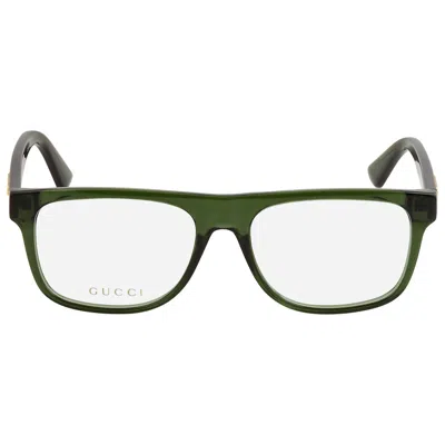 Gucci Demo Rectangular Men's Eyeglasses Gg1117o 005 56 In Green