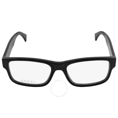Gucci Demo Rectangular Men's Eyeglasses Gg1141o 001 56 In Black
