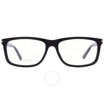 Gucci Demo Rectangular Men's Eyeglasses Gg1447o 001 57 In Black
