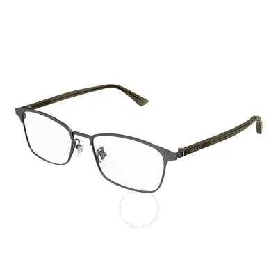 Gucci Demo Rectangular Men's Eyeglasses Gg1475oj 003 55 In Gray