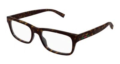 Gucci Demo Rectangular Men's Eyeglasses Gg1858o 002 56 In Brown