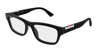 Gucci Demo Rectangular Men's Eyeglasses Gg2091o 005 55 In Black